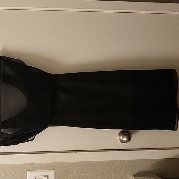 Patra Petite Blue Shiny metallic dress size 6 - Picture 8 of 8